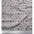 thumbnail image 1 of Soimoi Velvet Fabric Snowflake Artistic Decor Fabric Printed Yard 58 Inch Wide, 1 of 3