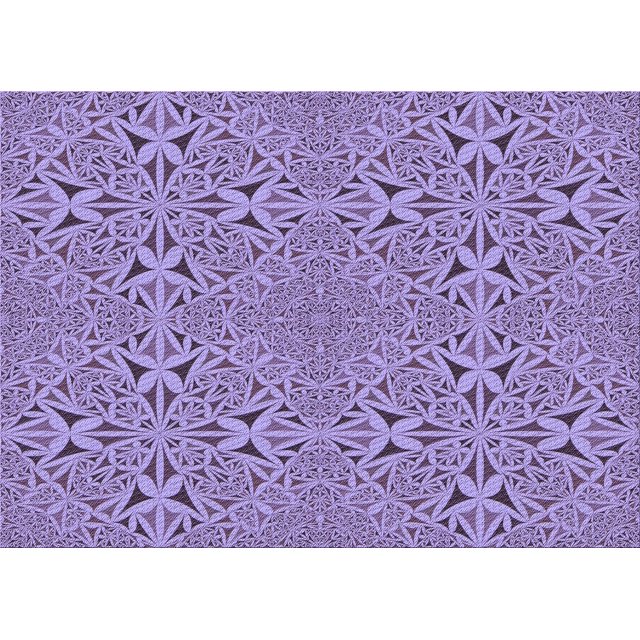 Ahgly Company Machine Washable Indoor Rectangle Transitional Bright Lilac Purple Area Rugs, 5' x 8'
