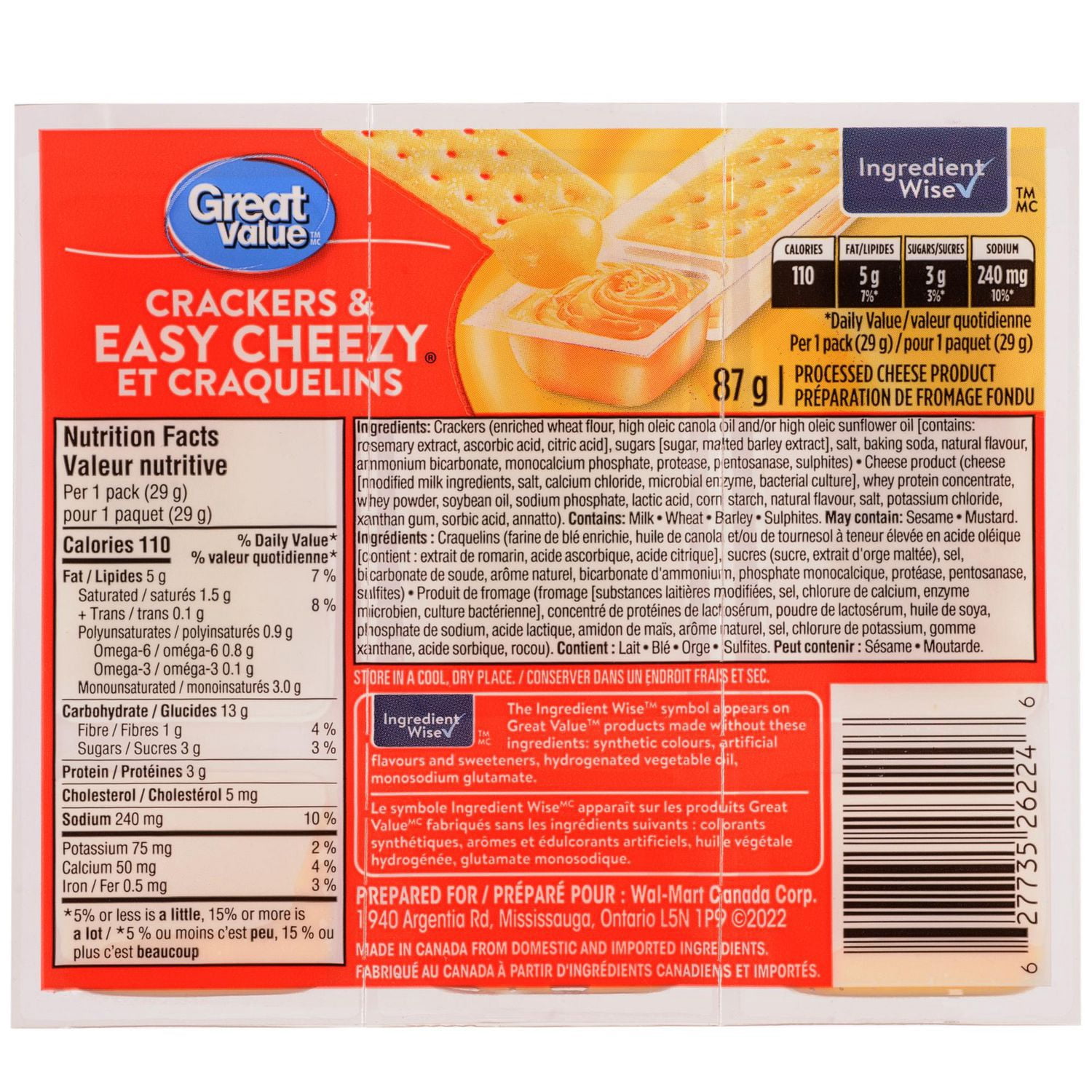 Great Value Crackers & Easy Cheezy