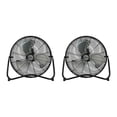 thumbnail image 1 of Hurricane Pro 20 Inch 3 Speed High Velocity Metal Floor Fan, Black (2 Pack), 1 of 8