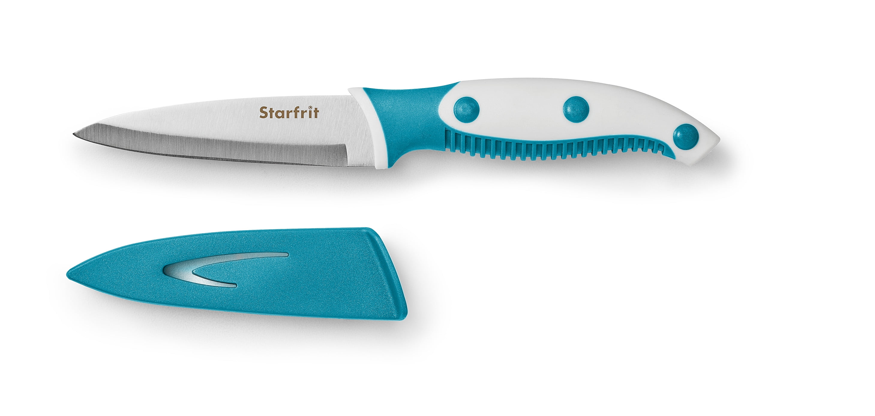 Starfrit Paring Knife, 3.5" Stainless Steel Blade, Rust & Stain Resistant, Protective Cover, Ergonomic Handle, Easy to Clean, Dishwasher Safe, Ideal for Fruits & Veggies