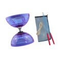 thumbnail image 2 of Lipstore Ensemble de Diabolo Chinois Amusant Portable Robuste 3 Roulements pour Enfants Débutants Extérieur, 2 of 8