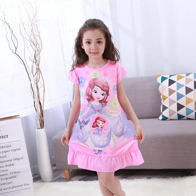 Toddler Night Gown Little Girls Princess Pajamas Dress