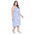 thumbnail image 4 of Oussum Robe Tube Courte pour Femmes Sans Manches, Robes d'Été, Bleu et Blanc, 4 of 7