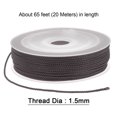 thumbnail image 2 of Unique Bargains Twisted Nylon Twine Thread Beading Cord 1.5mm 20M/65 Feet Extra Strong Braided Nylon String, Deep Coffee, 2 of 6