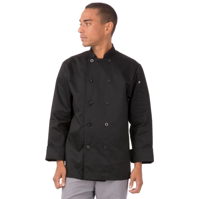 Chef Works Bastille Manteau de Chef, Noir, 6TG