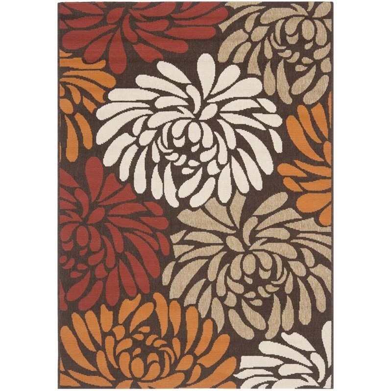 Safavieh Veranda Chocolate Indoor Outdoor Rug - 4' x 5'7"