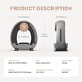 thumbnail image 4 of Single Serve Coffee Maker,1400Watts Fast Brew in 2minutes,Stylish＆Compact Design MINI Q 2 IN 1 Coffee Machines for K cup Capsules & Ground Coffee(Dark Grey), 4 of 8