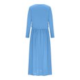 thumbnail image 4 of Gspmoly Robes pour Femmes, Robe Décontractée à Taille pour Femmes à Manches Longues avec Fermeture Éclair, Robe à Col en V, Robes Formelles pour Femmes jusqu'à 65 % de Rabais, 4 of 5
