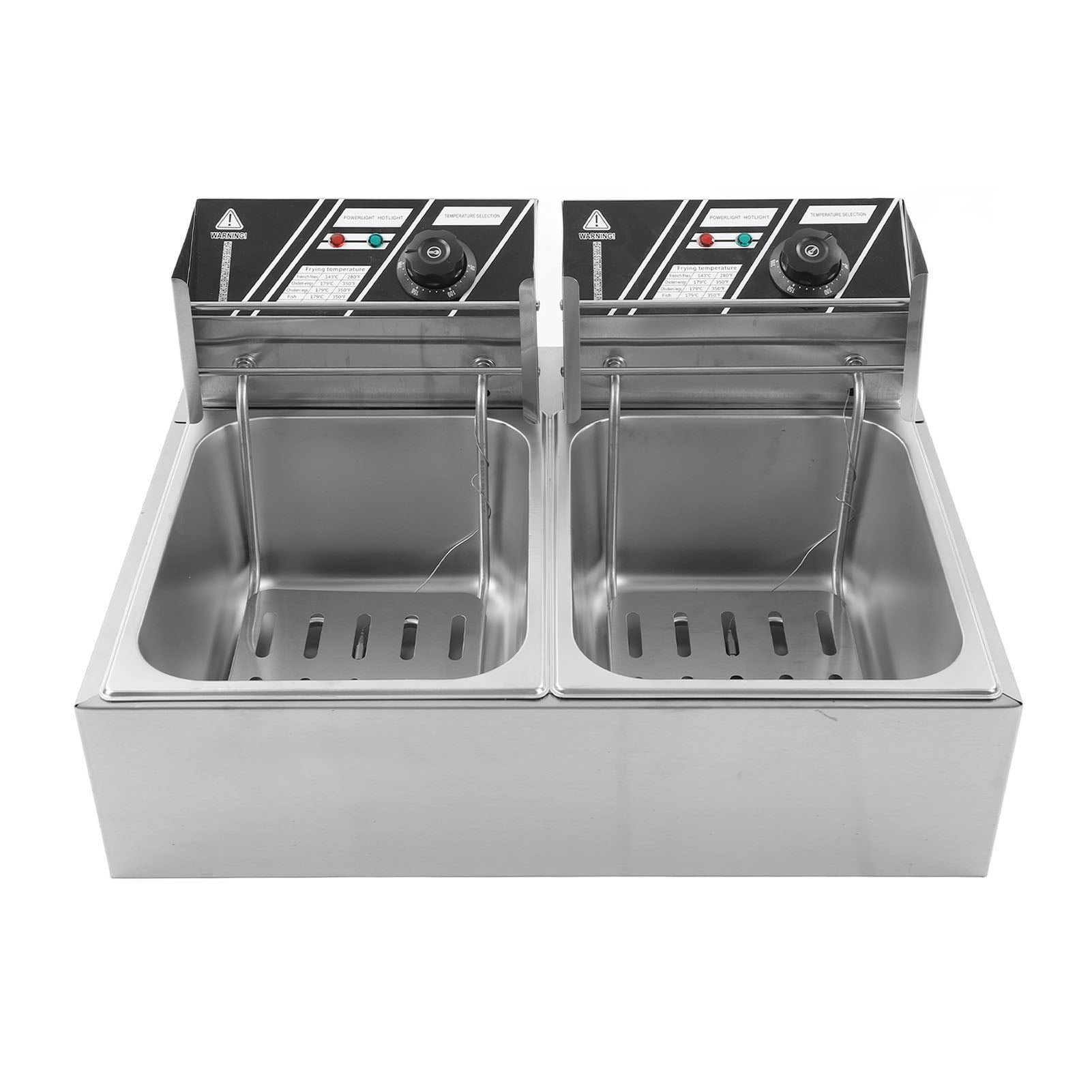 Electric Deep Fryer, US Plug 110V Dual Frying Machine For Restaurants