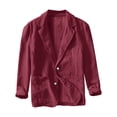 thumbnail image 5 of Blazer pour Femmes, Veste Décontractée Unie à Manches Longues, Manteau de Travail en Polyester à devant Ouvert, Longueur Régulière, 5 of 5