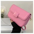 thumbnail image 1 of LinYooLi Pink Shoulder Bags for Women Soft Leather Crossbody Bag Simple Trend Handbag Ladys Classic Small Flap Messenger Bag, 1 of 6