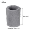thumbnail image 2 of Unique Bargains Bracelets de Sport 8x8 cm en Éponge Absorbants, Bande Anti-Transpiration Athlétique, Gris, Lot de 4, 2 of 7