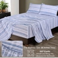 thumbnail image 4 of RUVANTI 4 Pcs Cotton Sheets - 100% Natural Cotton Soft, Lightweight & Breathable Crispy Percale Bed Sheets, Twin Sheets Set 16" Deep Pockets, Naval Blue, 4 of 8