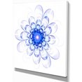 thumbnail image 2 of Blue Ideal Fractal Flower Design - Floral Canvas Art Print, 2 of 3