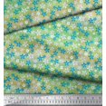 thumbnail image 2 of Soimoi Blue polyester Crepe Fabric Floral Printed Fabric 1 Yard 52 Inch Wide, 2 of 3