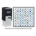 thumbnail image 2 of Printtoo Personalized Forest Theme Icons Rubber Stamp Self Inking Stamper 24 mm-Red, 2 of 7