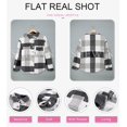 thumbnail image 4 of ORUYROP Womens Long Sleeve Plaid Shirts Flannel Lapel Button Down Shacket Jacket Coats, 4 of 6