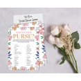 thumbnail image 4 of Inkdotpot 50-PackFloralWhats In Your Purse Bridal ShowerGameWedding Shower Bachelorette Party Bulk ActivityGameCards, 4 of 7