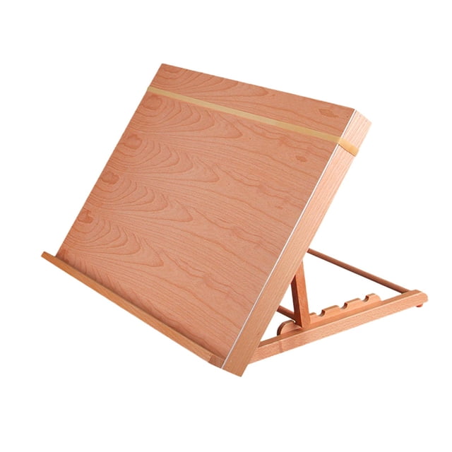 Tnarru Tabletop Easel -Adjustable & Portable Beech Wood Desk Artist Easel Desktop with Storage Box and for Sketching, Drawing and Painting - 47x36CM