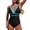 Light Blue, variant on One Piece Swimsuit for Women Tummy V-Neck Bathing Suit Push up Swimwear with Adjustable Strap Blue S
