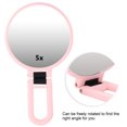 thumbnail image 2 of Handheld Mirror Round Vanity Mirror 5x Magnifying Makeup Mirror Doublesided Cosmmetic Mirror Double Sided Mirror Cosmmetic Mirror For Hotel For Travel For Home, 2 of 7