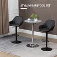 thumbnail image 4 of HOMCOM Adjustable Bar Stools Set of 2, Swivel Barstool W/ Footrest Black, 4 of 10