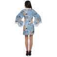 thumbnail image 4 of Moomaya Peignoir en Coton pour Femmes Robe de Chambre Imprimée Courte Peignoir de Douche Nuptiale, 4 of 6