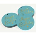 thumbnail image 3 of Inkdotpot Real Gold Foil Happy Birthday Tags Favor Hang Paper Tags 100 Pieces, 3 of 6