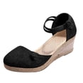 thumbnail image 2 of Weiqiqre Sandales à Enfiler pour Femmes Offres, Chaussures d'Été pour Dames à Plateforme à Talon Compensé à Bout Fermé Sandales Décontractées pour Femmes Rabais, 2 of 7