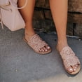 thumbnail image 5 of SMihono Sandals Womens Summer Plus Size Womens Weave Flat Sandals Open Toe Slip On Mule Slides Strap Slipper Slipper On Clearance, 5 of 5