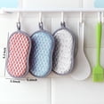 thumbnail image 2 of Ynlkorvg Cleaning Brush Sponges Kitchen Dish Sponge For Washing Dishes Cleaning Kitchen 6 Pack Non Scratch Rough Scrubbers Side For Non Stick Cookware Soft Microfiber Scrub Side For Dishes, 2 of 8