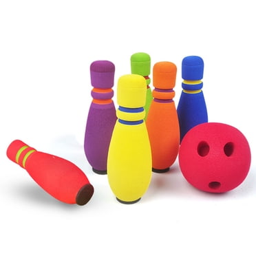Ensemble de Jeu de Quilles pour Enfants 7 Pcs Jeu de Jeu de Quilles Interactif en Mousse Douce Quilles et Boules