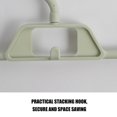 thumbnail image 4 of 10pcs Pants Hangers Plastic Space Saving Non-Slip Skirt Hangers with Clips, 4 of 6