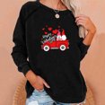 thumbnail image 2 of CEHVOM Imprimé de la Saint-Valentin pour Femmes, Col Rond Décontracté, Manches Longues, Chandail Molletonné à Enfiler, Hauts, Chemise, Blouse, 2 of 5