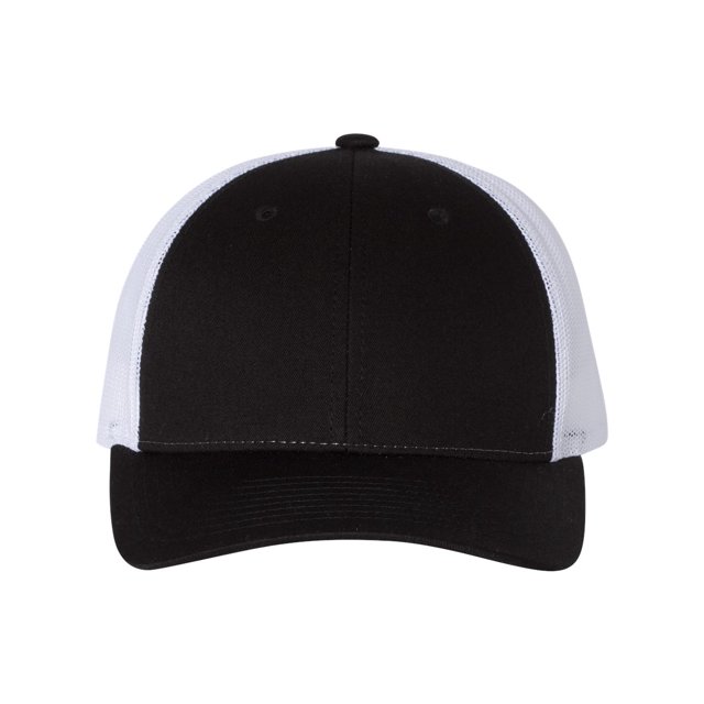 Richardson Low Pro Trucker Cap, M-L, Black-White