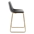 thumbnail image 5 of Tabouret de bar Heavenly Collection en PU avec pieds dorés, 5 of 5