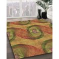 thumbnail image 3 of Ahgly Tapis d'Intérieur Lavable en Machine Carré Caramel Brun, 4 Pieds Carré, 3 of 7