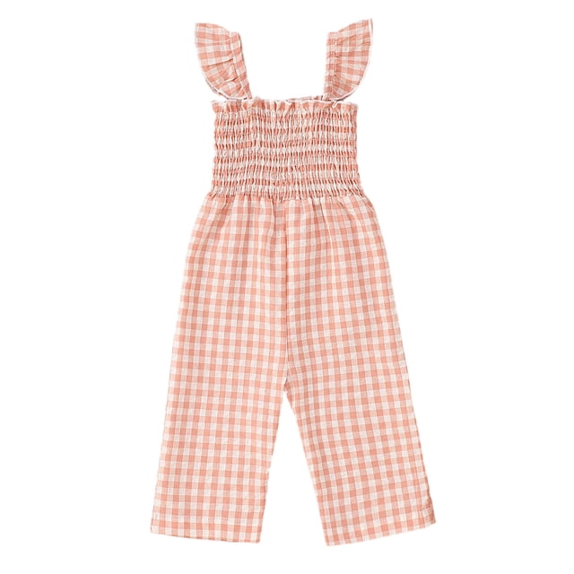 MIASHUI Girls Jumpsuit Casual Summer Ruffles Sleeveless One Piece Romper,Red,2-3 Years