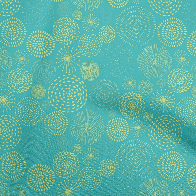 oneOone Viscose Chiffon Turquoise Green Fabric Abstracts Sewing Craft Projects Fabric Prints By Yard 42 Inch Wide