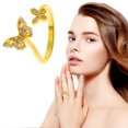 thumbnail image 1 of Up to 65% Off Butterfly Ring Personality Full Diamond Butterfly Geometric Metal Open Ring Jewelry Necklace Rings Earring Jewelry on Clearance, 1 of 5