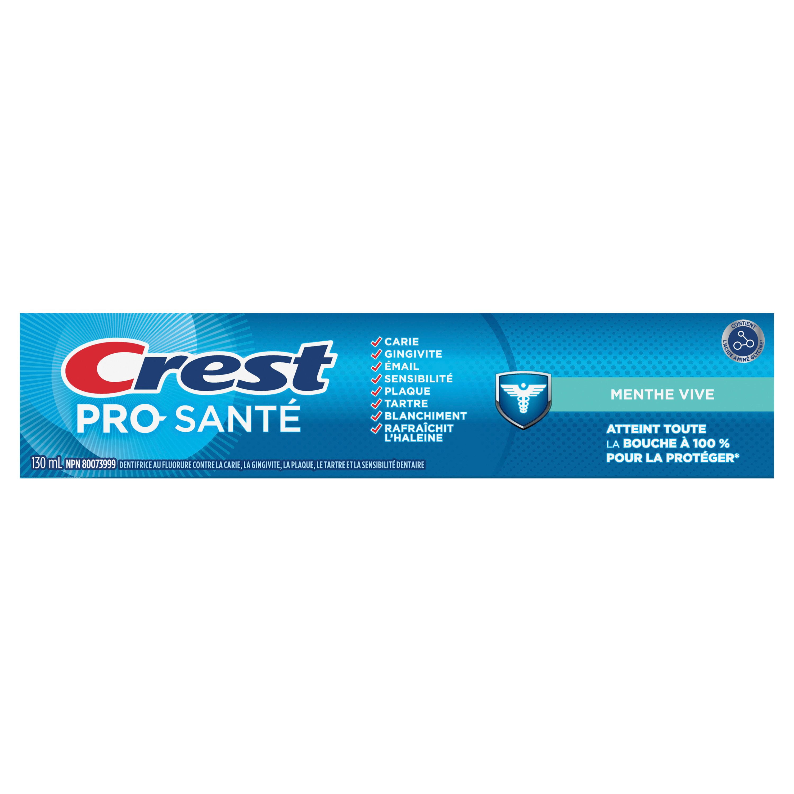 Crest Pro-Santé Dentifrice à Formule Douce, Pâte Menthe Vive