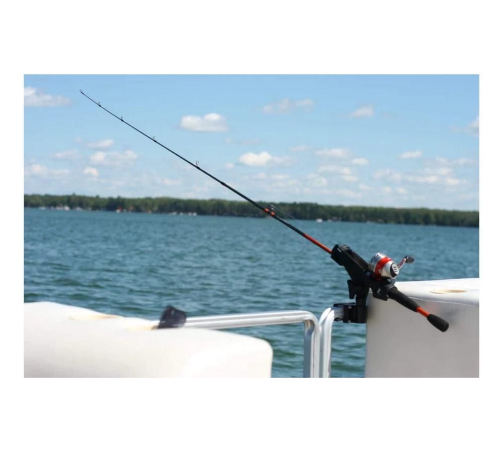 Blue Dog Support de canne à pêche marine pour bateau, support de canne Powerlock réglable à 360 degrés pour kayak, canoë – Installation facile