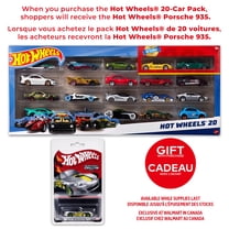 Hot Wheels Set of 20 Toy Sports & Race Cars in 1:64 Scale