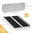 thumbnail image 3 of HOMCOM Rampe Portative pour Fauteuil Roulant de 4 Pieds en Aluminium Seuil Mobilité Pli Simple, 3 of 10