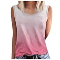 thumbnail image 1 of Dealovy Plus Size Tank Tops for Women Sleeveless Round Neck Basic Top Gradient Color Dressy Blouses, 1 of 4