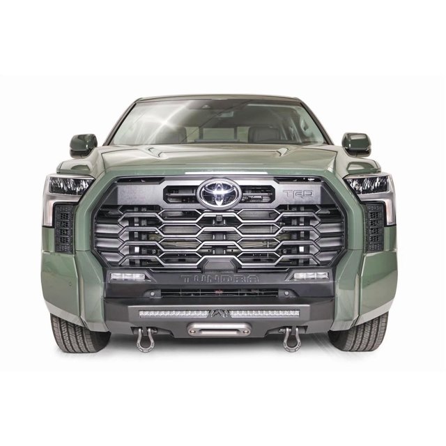 Convient 2022-2023 Toyota Tundra Fab Fours Pare-Chocs TT22-N5451-1 Treuil Caché; Design en une Pièce; Ajustement Direct; Matériel de Montage Inclus; Sans Garde-Grille; avec Support de Treuil pour Prévenir Zeon 12
