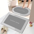 thumbnail image 2 of Bathroom Mat Modern Absorbent Quick Dry Bathroom Rug Entrance Door Antislip Mat Light Gray Square, 2 of 3