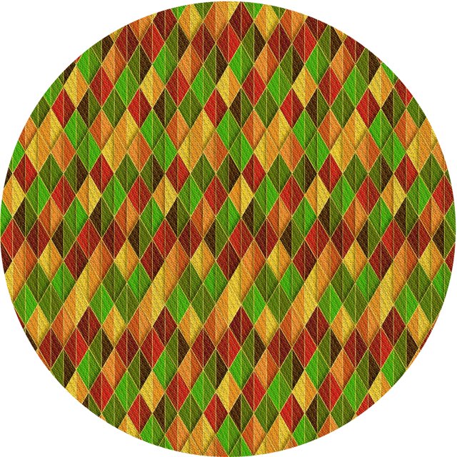 Ahgly Tapis Rond Lavable en Machine Intérieur Transitionnel Vert Pistache, 4 Pieds Rond