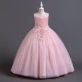 thumbnail image 4 of Robe Formelle Fille Sans Manches Robe de Bal Robes Robe en Tulle Robe Filles pour Filles 7-8 Ans, 4 of 6
